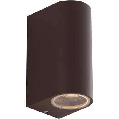 F.A.N. Europe Buitenwandlamp One, bronskleurig, hoogte 13 cm, IP54, 2-lamps.