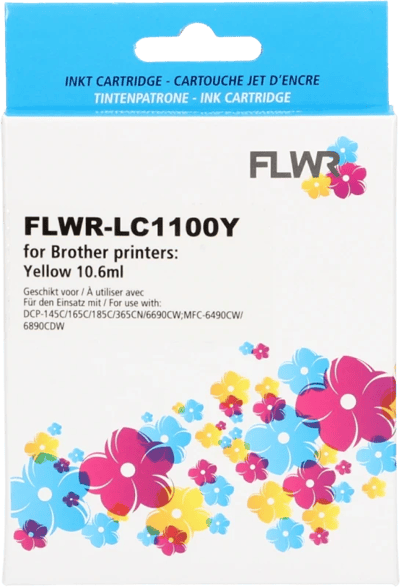 FLWR - Cartridges / Brother LC-1100Y / geel / Geschikt voor Brother