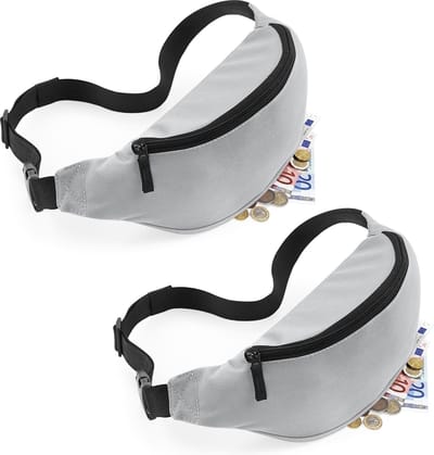 2 x Bagbase Sport Heuptas Grijs 2.5 Liter