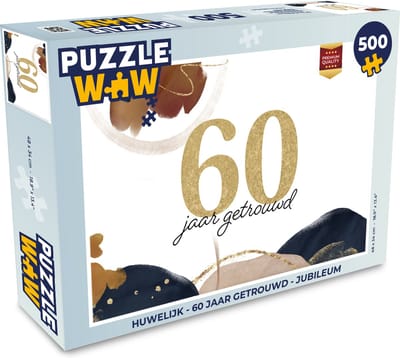 Puzzel Jubileum - Spreuken - Trouwdag - 60 jaar getrouwd - Quotes - Legpuzzel - Puzzel 500 stukjes