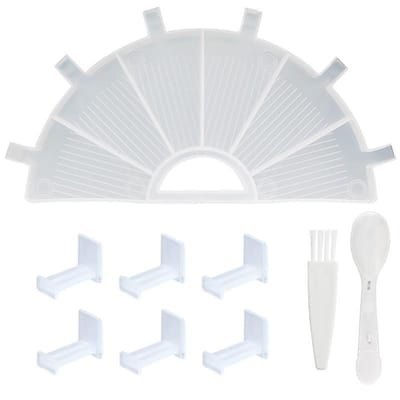 Plateau de rangement pour travaux manuels à 6 compartiments avec stylo de peinture au diamant - Plateau de tri de perles de grande capacité pour nail art et point de croix blanc