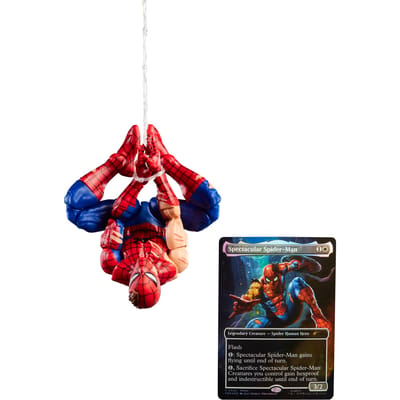 Hasbro Marvel Legends Magic: The Gathering Action Figure Battle-Damaged Spider-Man (plus Exclusive Foil Card) 15 cm Action Figuur