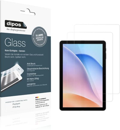 dipos – 2x Pantserfolie geschikt voor Pockam P10 Pro | 9H Screenprotector