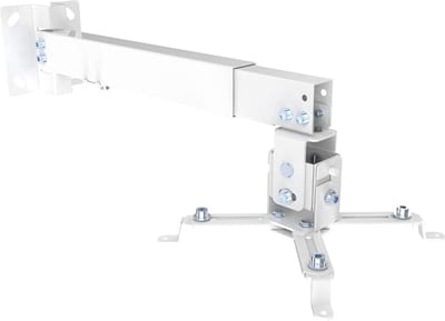 Projector Muurbeugel - Projector Ophanging - Thuisbioscoop Inrichten - Verstelbare Kanteling - 20 kg - Wit
