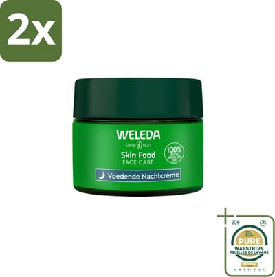 WELEDA - Nachtcrème voedend - Skin Food - 40 ml - Voordeelverpakking - 2 stuks - Natuurlijke nachtcreme - Biologische nachtcreme