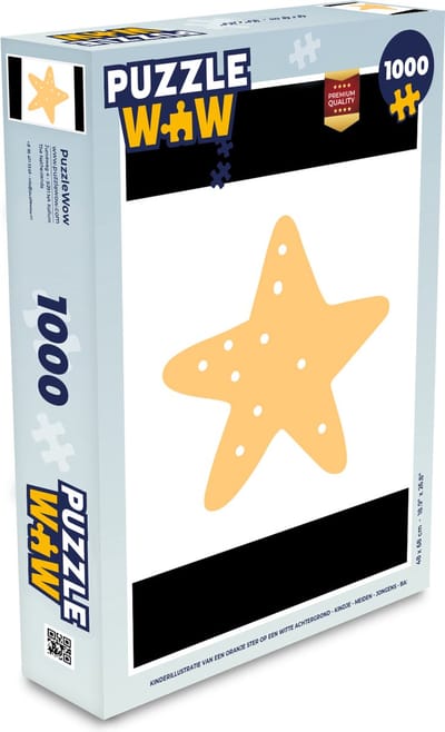 Puzzel Ster - Meisjes - Jongens - Oranje - Stippen - Kinderen - Legpuzzel - Puzzel 1000 stukjes volwassenen