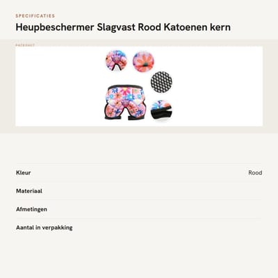Dailygoods- Heupbeschermer Schokbestendig - Kids Heupbescherming - Verstelbaar - EVA Kussen - Polyurethaan - 36 x 26 cm