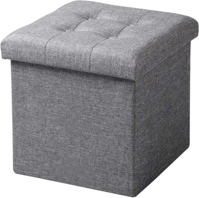 Zitbank 50x35x45cm Lichtgrijs - Stof en Met opbergruimte - Voor Dagelijks Gebruik, Thuis en Professioneel Gebruik