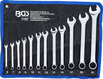 BGS steekringsleutelset - 12-delig - Gehard en verchroomd - Matte finish
