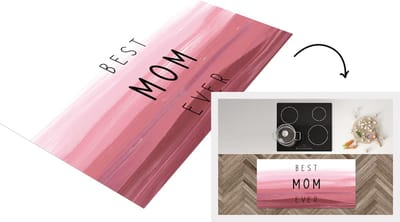 Keukenloper - Loper keuken - Best mom ever - Mama - Quotes - Spreuken - 120x60 cm - Keukenloper vinyl