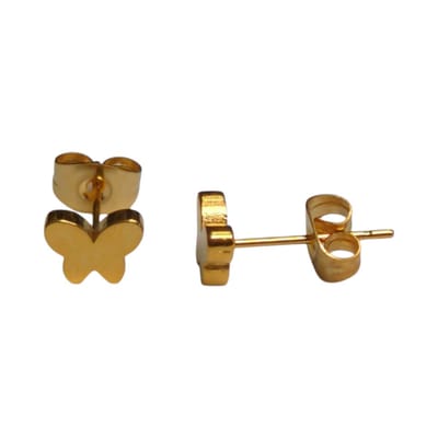 Rvs sieraden - Oorbellen -Goudkleurige vlinder oorstekers-Meisje