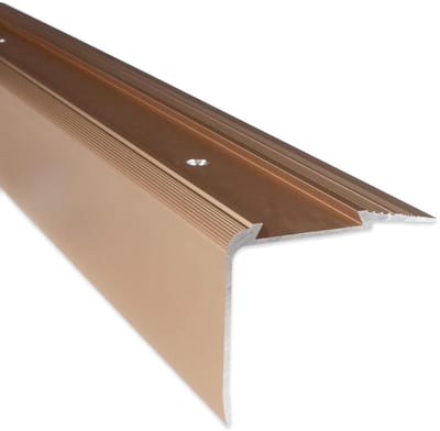 Trapneus Profiel - Aluminium Rand - Trap Rand Beschermen - Geboord - 58 x 45 mm - Brons