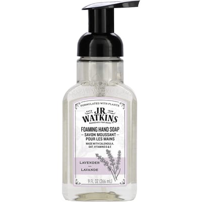 J R Watkins, Schuimende Handzeep, Lavendel, 9 fl oz (266 ml) white