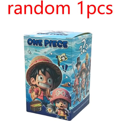 One Piece anime Piratenschip serie Blind Box Guesstasje Speelgoed Poppetje Schattig Anime Model Bureauversiering Collectie festivalcadeau blue
