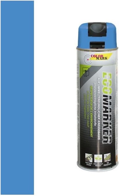 COLORMARK Ecomarker Krijtspray - Fluo blauw - 500 ml - Afwerkingslaag