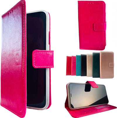 HEM hoesje geschikt voor Apple iPhone 12 Mini Roze Wallet / Book Case / Boekhoesje/ Telefoonhoesje / Hoesje iPhone 12 Mini met vakje voor pasjes, geld en fotovakje