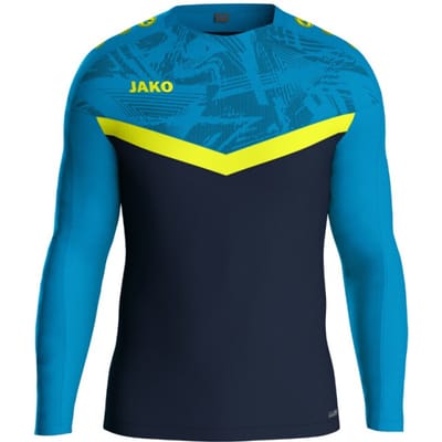 Jako Iconic Sweater Heren - Marine / Jako Blauw / Fluogeel | Maat: S