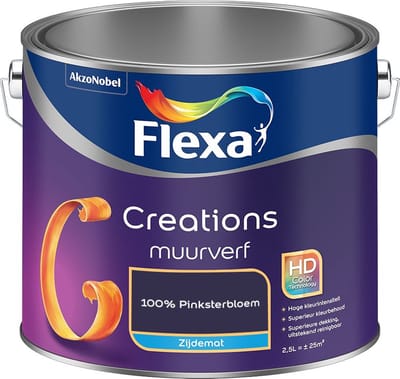 Flexa - Creations Muurverf Zijdemat - 100% Pinksterbloem - Mengverf - 2,5 L