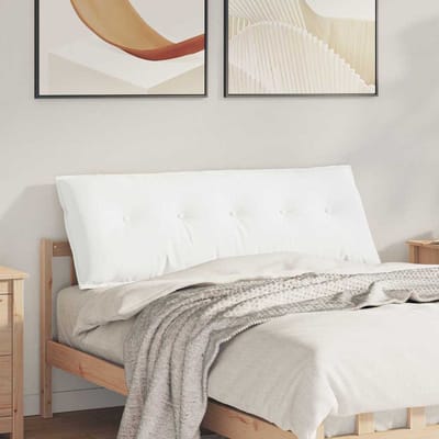 vidaXL Rugkussen Wit 140 x 19 x 50 cm Stof