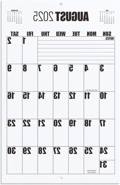 Wandkalender 2025-2026 - Academische Planner - Planning en Organisatie - Ruim Formaat - 57.8 x 37.4 cm - Wit