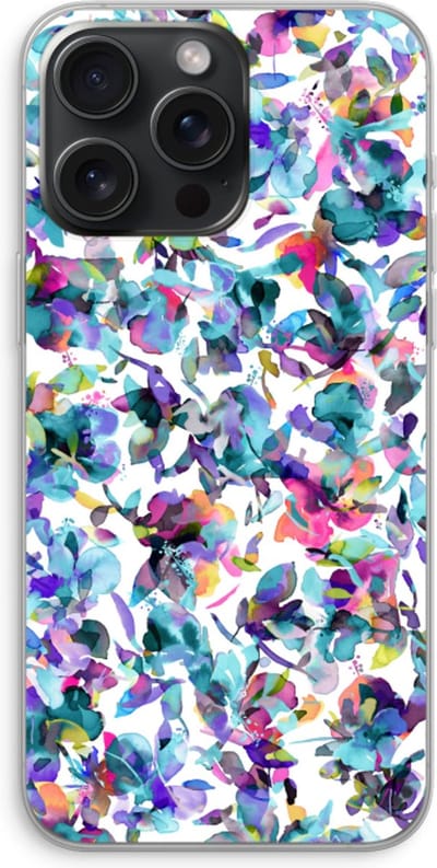 Case Company® - Hoesje geschikt voor iPhone 15 Pro Max hoesje - Hibiscus Flowers - Soft Cover Telefoonhoesje - Bescherming aan alle Kanten en Schermrand