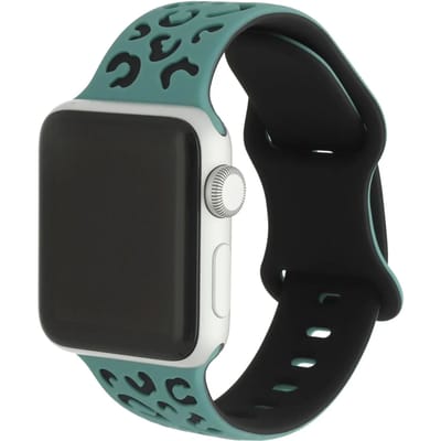 123watches Wild bandje - siliconen - cactus zwart - 38 · 40 · 41 & 42 mm - Geschikt voor Apple Watch series 1/2/3/4/5/6/7/8/9/10/11/12/SE/SE2/SE3
