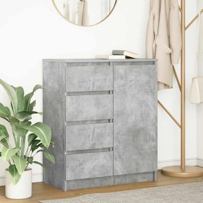 vidaXL - Dressoir - met - lades - 71x35x84 - cm - spaanplaat - betongrijs