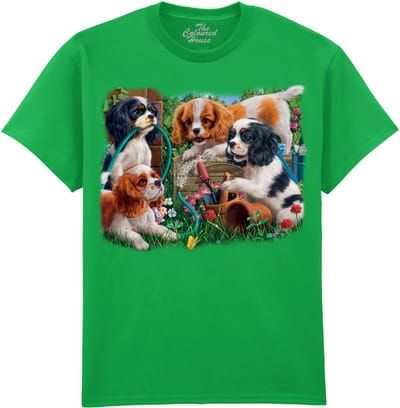 Puppies In The Garden The Coloured House T-shirt M