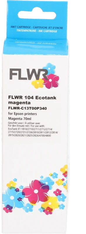 FLWR Epson 104 Ecotank magenta (Huismerk (compatible))