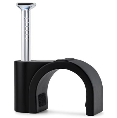 Kabelclip - Spijkerclip - Kabelklem - Kabelhouder - 5 mm - 100 stuks - Zwart - Allteq