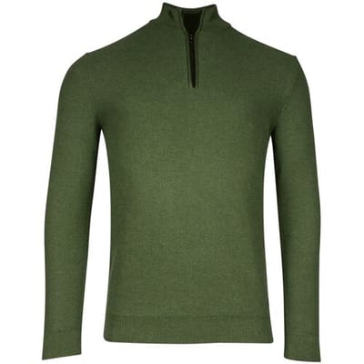 Baileys Trui Half Zip Structure Knit Groen / male