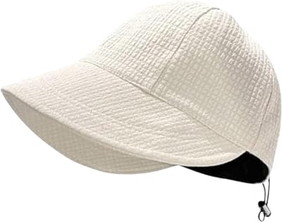 Zonnehoed - Opvouwbare zonnehoed voor dames - Zomerse strohoed met brede rand - Lichtgewicht zomerhoed - Geschikt voor strand en buitenactiviteiten - [Gebroken wit] - UV 50+ zonbescherming