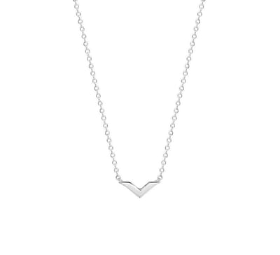 YO&NO - Ketting - Zilver - Anker -  V - 1,2 mm -  40 + 4 cm - Sieraden vrouw - Gerhodineerd - Zilver 925