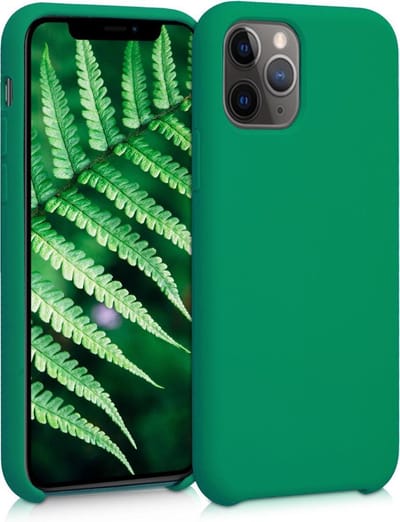 kwmobile telefoonhoesje geschikt voor Apple iPhone 11 Pro - Hoesje met siliconen coating - Smartphone case in smaragdgroen