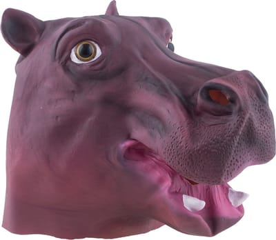 Funny Fashion Dierenmasker/verkleed masker - Nijlpaard - latex - volwassenen