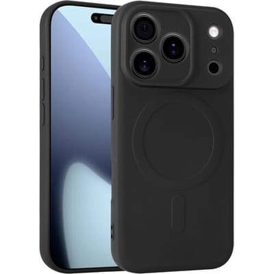 ShieldCase siliconen Magneet back cover geschikt voor iPhone 17 Pro (zwart) – zacht hoesje met premium bescherming, perfecte pasvorm en stijlvol design