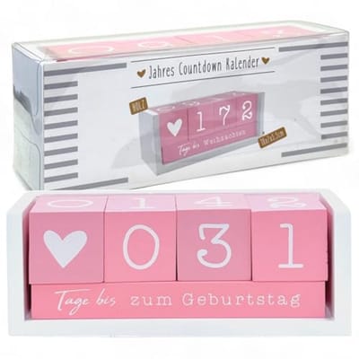 Houten Jaren Countdown Kalender – Permanente Jaarlijkse Tafelkalender voor Speciale Gelegenheden