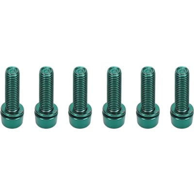 Lot de 6 vis de potence de vélo professionnelles M5 x 18 mm en alliage d'aluminium pour guidon de vélo