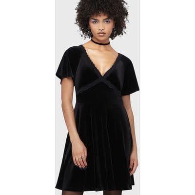 Killstar - Gothic Mini-jurk - Beneath The Eclipse - Hour Of Echelia Mini Dress - XS tot M - voor Vrouwen - zwart