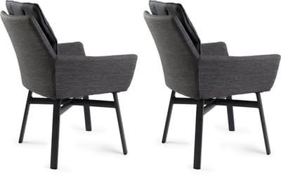 Tierra Outdoor - Clapton Dining Stoelen – Aluminium & Textileen met All-Weather Kussen - Tegen Alle Weersomstandigheden