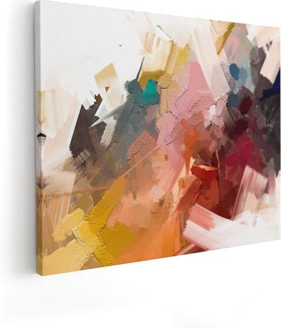 Artaza Canvas Schilderij Abstracte Kunst - 50x40 cm - Muurdecoratie Woonkamer - Wanddecoratie Modern - Kamer Accessoires