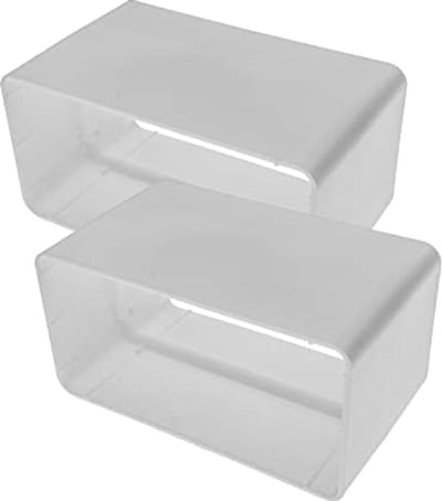 Rechthoekige Buisverbindingen 110 x 55 mm - 2 Stuks voor Ventilatie en Verwarming