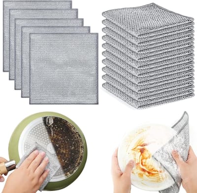 Set van 15 Multifunctionele Afwasdoeken - Krasbestendig en Geschikt voor Nat en Droog Gebruik in Keuken en Badkamer