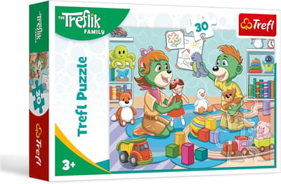 Familie Puzzel - Kinderspel - Creatief Ontspannen - 30 Stukjes - 27x20cm - Multicolor