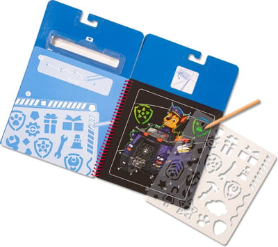 Melissa & Doug PAW Patrol Scratch Art Pad - Activiteitenkrasblok Chase voor onderweg (10 taferelen)