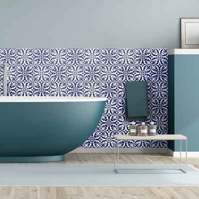Zelfklevende tegelmuurstickers voor keuken en badkamer - 60 Marta Azulejos tegelstickers - 60 stickers 20x20cm