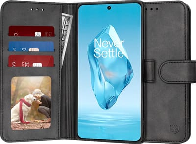 Hoesje geschikt voor OnePlus 12R - Techsuit Diary Book Wallet Case - Zwart