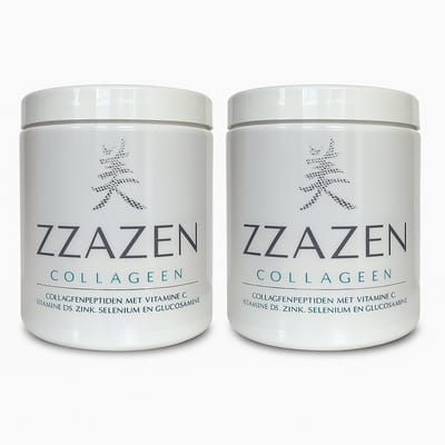 ZZAZEN Collageen Poeder– 440g – 62 Dagen – Met Vitamine C, D, Zink & Glucosamine – Huid & Haar Boost