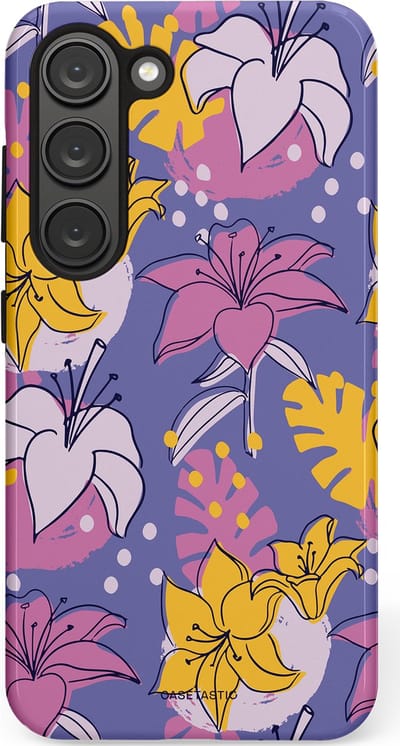 Casetastic Hoesje Geschikt voor Samsung S23 - Stijlvolle Beschermende Duo-layer Case - Lichtjesbloei