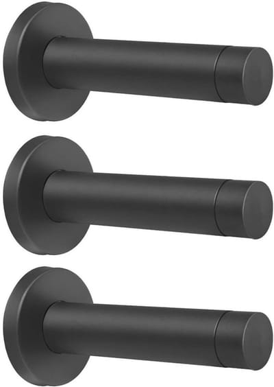 Allecto - Deurstoppers - Rubber Bumper - Matte Zwart - Rvs 304 - Voor